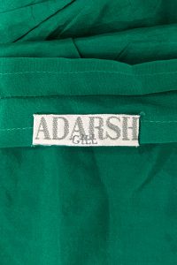Green Swarovski studded saree set by Adarsh Gill (5)