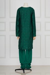 Green printed and sequinned kurta set by Balance by Rohit Bal (3)