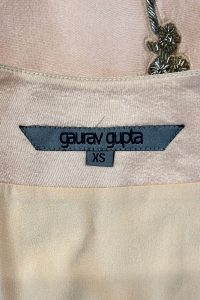 Peach embroidered peplum jacket set by Gaurav Gupta (5)