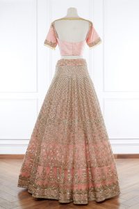 Peach sequin embellished lehenga set by Manish Malhotra (3)