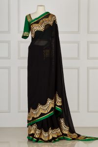Black embellished saree set by Abu Jani Sandeep Khosla (1)