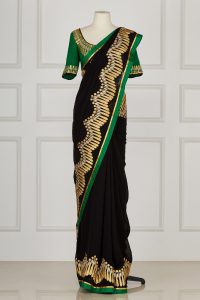 Black embellished saree set by Abu Jani Sandeep Khosla (2)