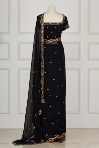 Black sequin embroidery saree set by Adarsh Gill (3)