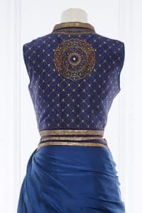 Blue printed lehenga sari set by Tarun Tahiliani (3)