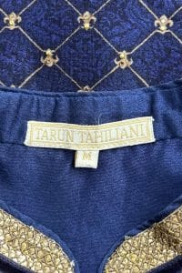 Blue printed lehenga sari set by Tarun Tahiliani (4)