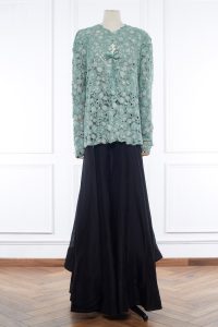 Green floral lace jacket by Anamika Khanna (1)