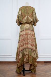 Green geometric printed kaftan dress by Ritu Kumar (2)