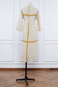 Neutral textured button-down dress by Jayati Goenka (2)