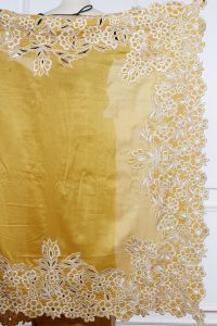 Yellow floral embroidery saree set by Chandrima (6)