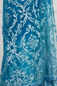 Blue patchwork embroidery saree set by Suneet Varma (5)